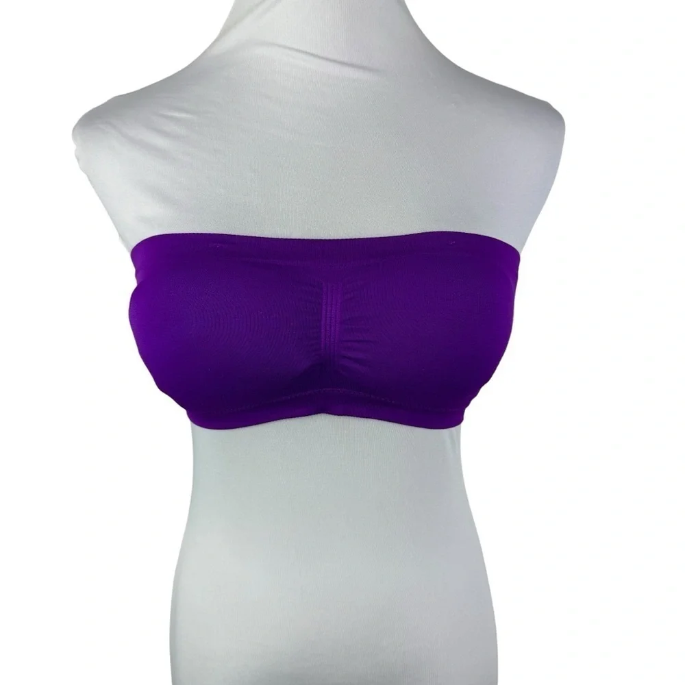 Express‎ Intimates Purple Tube Bandeau Padded Bra Women's S/M